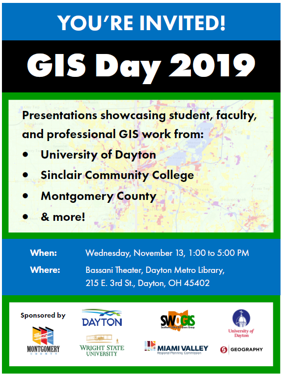 University Of Dayton 2023 Calendar Gis Day 2019 | Mvrpc