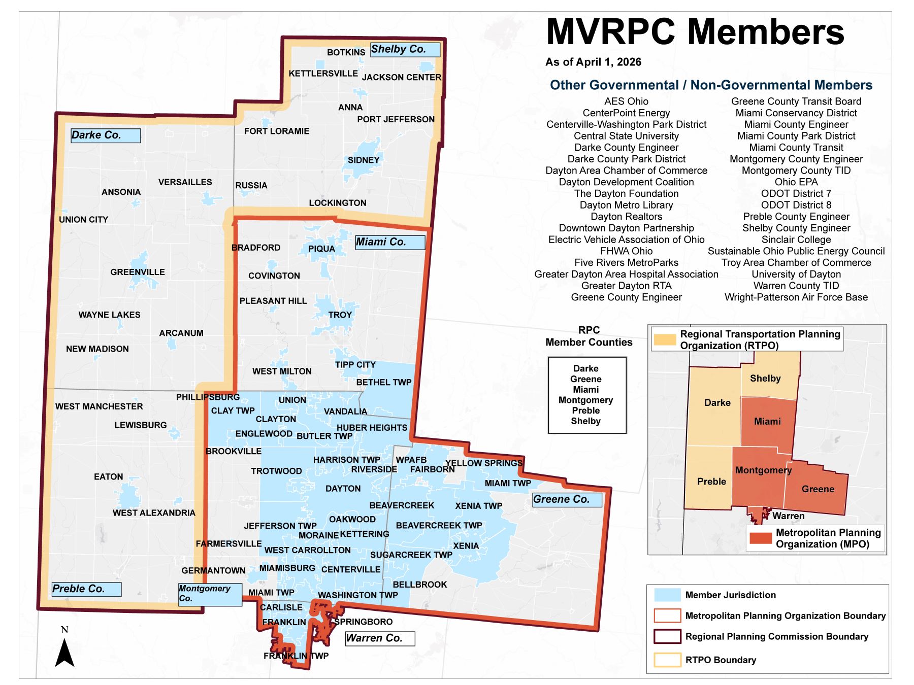 Mapa de miembros de MVRPC 2026 MVRPC Member Map 2026