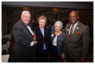 Photo:  L to R:  Miamisburg Mayor, Richard Church;  wife, Judi Church; MVRPC’s Chairperson, Carol Graff; MVRPC’s Executive Director, Brian O. Martin, AICP